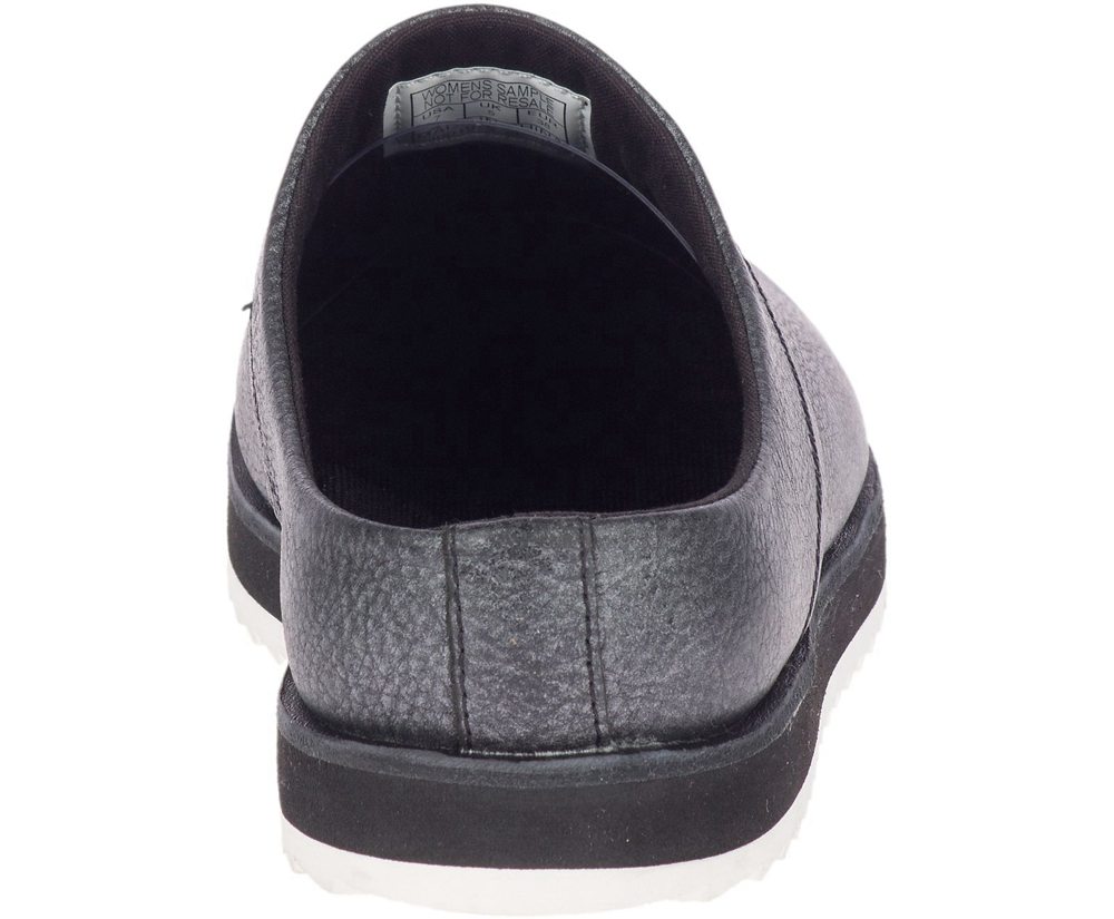 Merrell Slip Ons Damskie Czarne - Juno Clog Skórzane - 820356-AUN